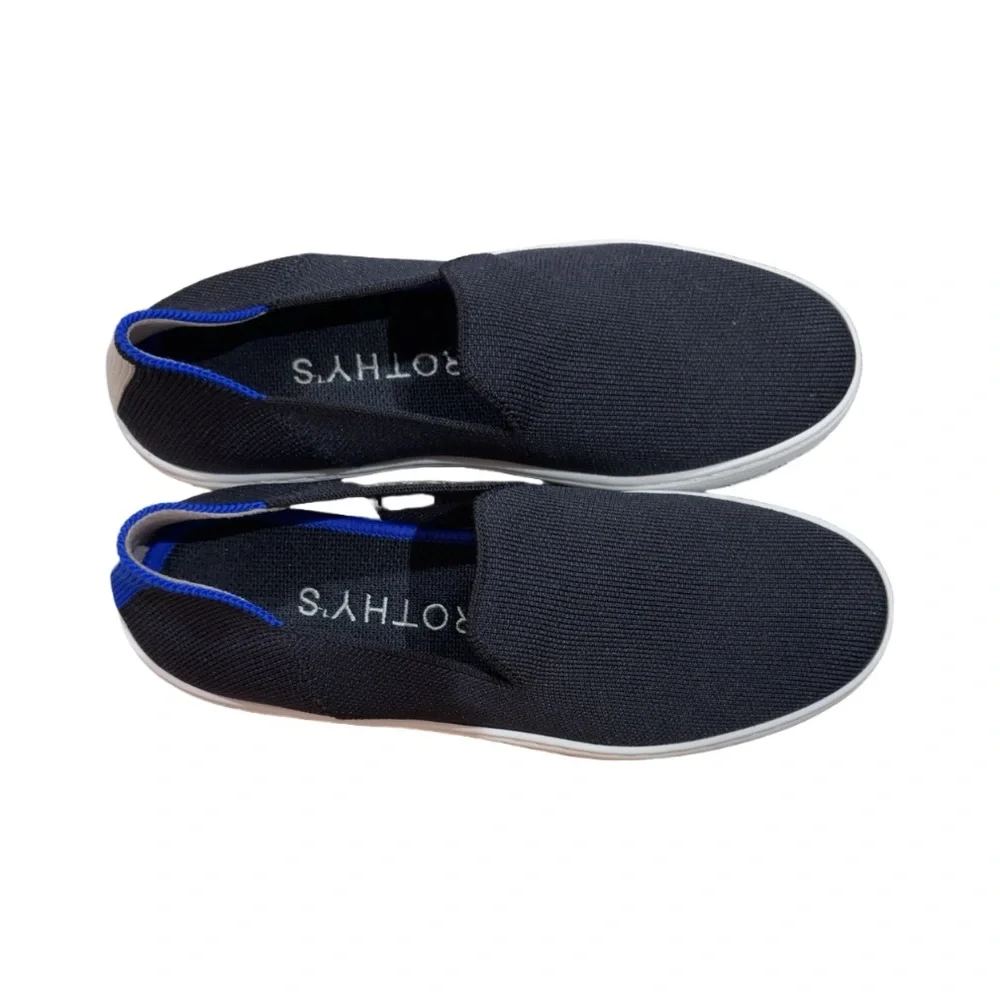 Rothy's Women SlipOn Sneakers Smart Casual Quiet Luxury Athleisure Navy Size 6.5